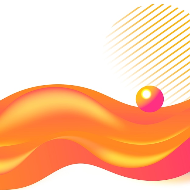 Elemento de diseño de la onda naranja