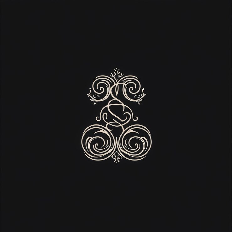 Foto elemento de diseño ornamental para logotipos de invitaciones de marca elegantes