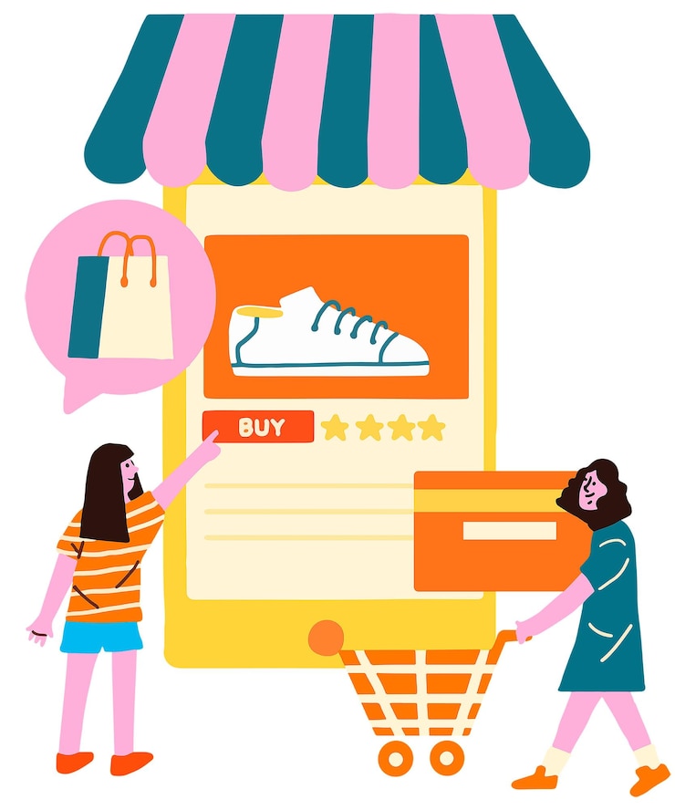 Foto elemento de diseño plano png de compras
