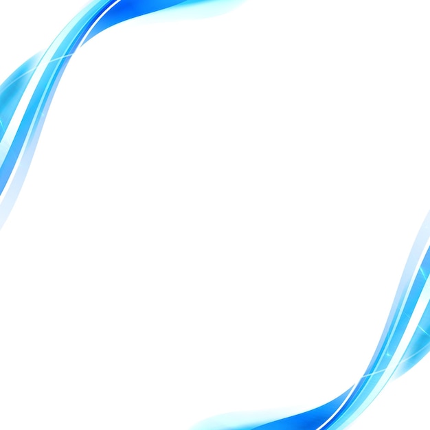 Elemento de diseño de la plantilla de marco de curva azul