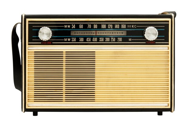 Foto elemento de diseño de radio retro portátil