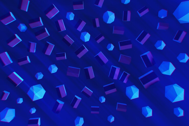 Foto elemento de diseño de render 3d de formas geométricas oscuras aleatorias