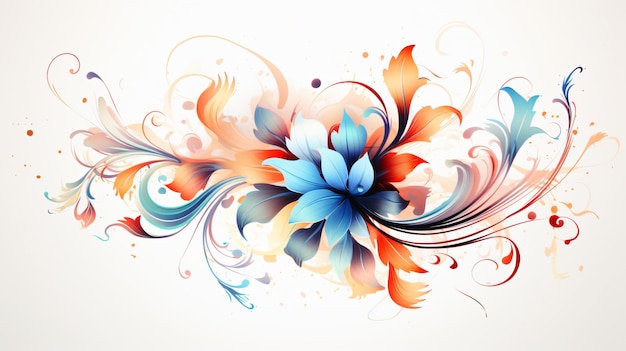 Elemento floral abstrato para design