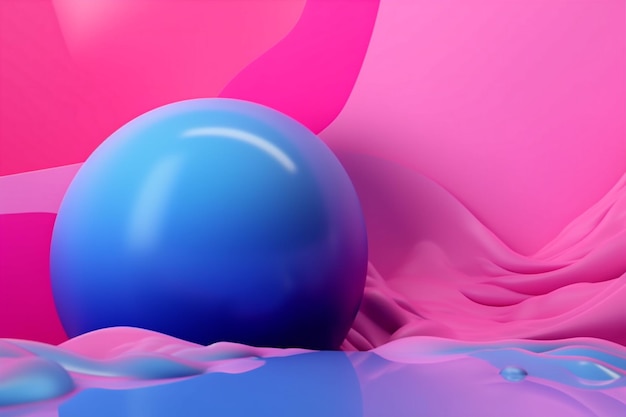 Elemento de fondo concepto rosa patrón dinámico onda que fluye ondulado color colorido IA generativa