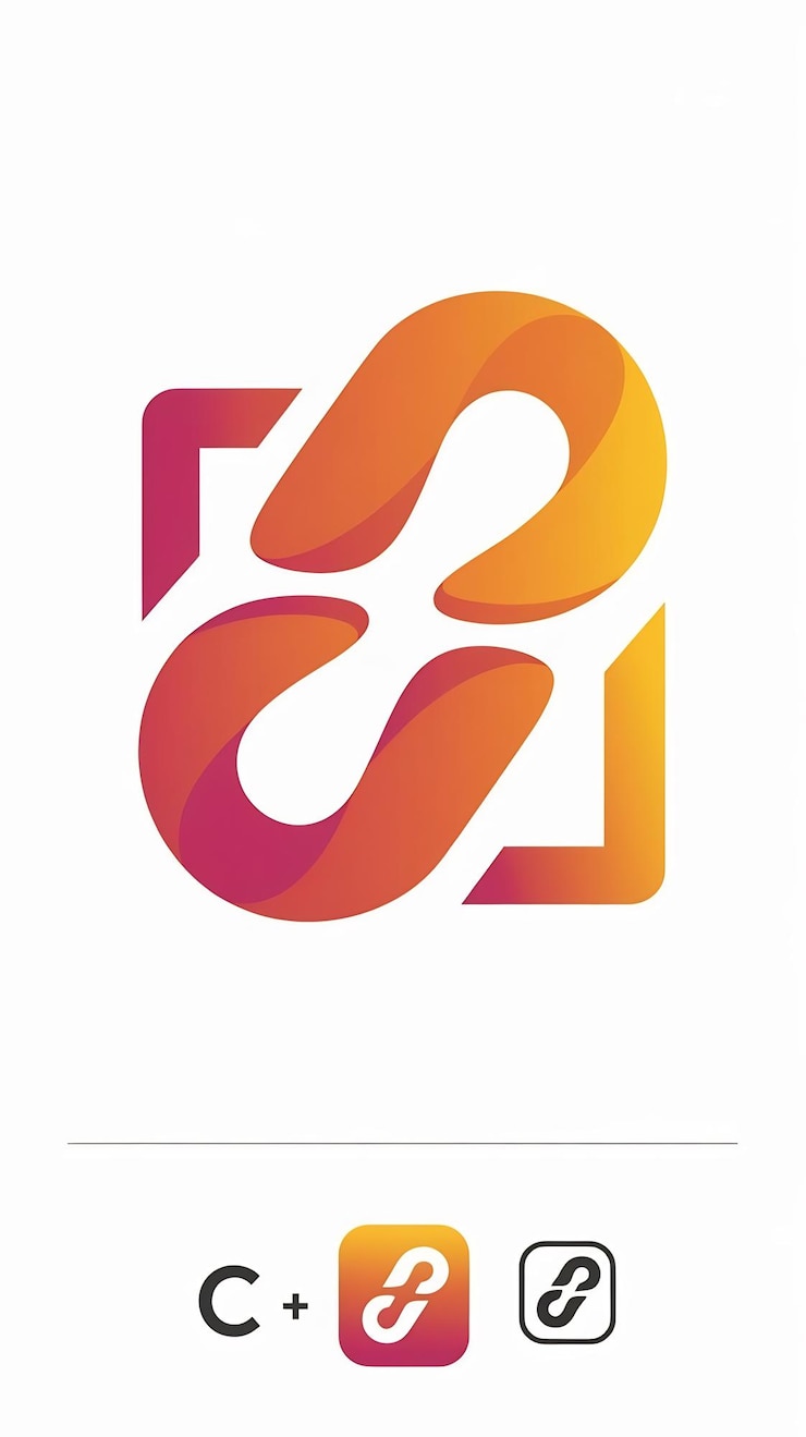 Foto elemento de forma abstracta diseño vectorial de íconos de signos del logotipo de la empresa c l