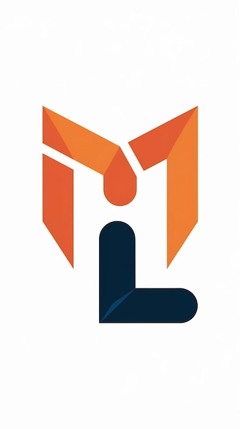 Elemento de forma abstracta diseño vectorial de íconos de signos del logotipo de la empresa M l