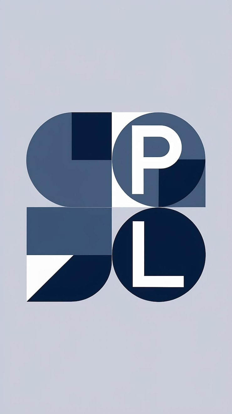 Foto elemento de forma abstracta diseño vectorial de iconos de signos del logotipo de la empresa p l