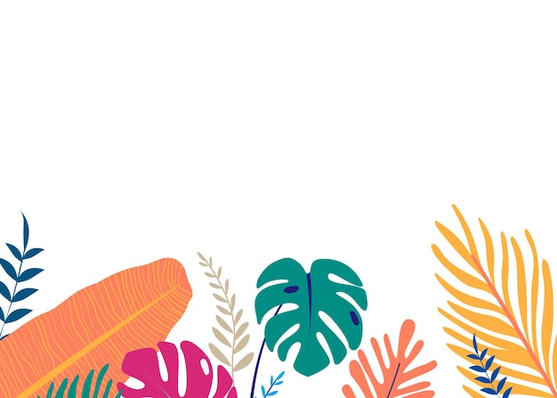 Elemento gráfico tropical em fundo transparente