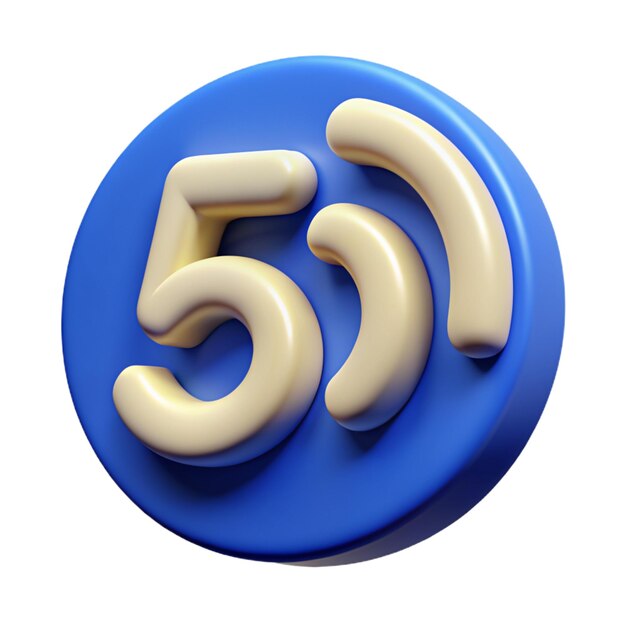 Foto el elemento de ilustración 3d que representa el icono 5g