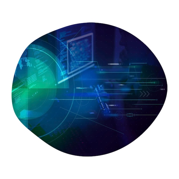 El elemento de la insignia png de ciberseguridad de fondo transparente