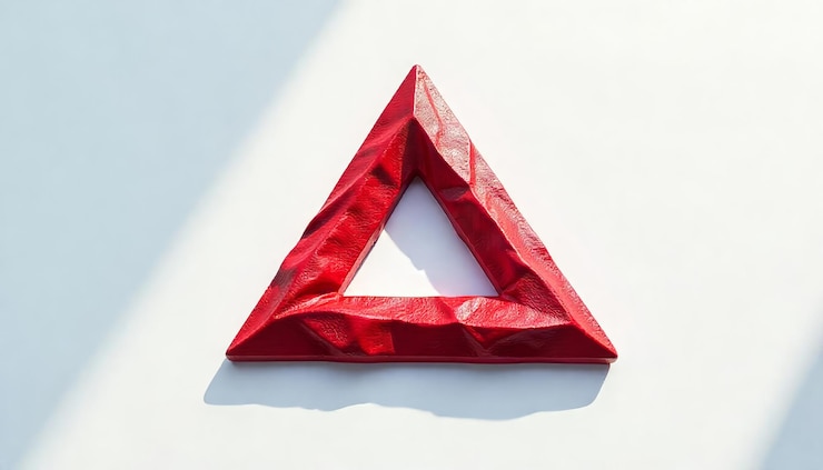 Foto elemento de logotipo triangular 3d con diseño geométrico moderno para anuncios