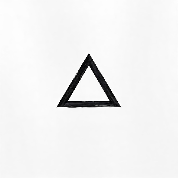 Foto elemento de logotipo triangular 3d con diseño geométrico moderno para anuncios