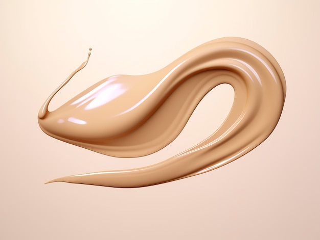 Elemento de salpicadura de base líquida crema cosmética fluida renderizado 3d