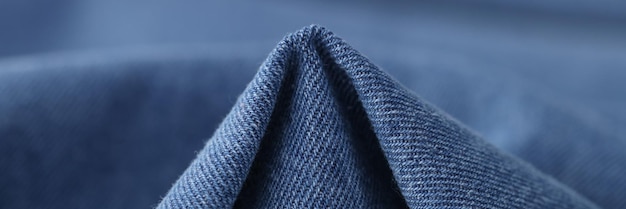 Elemento de tela denim azul Jeans textil de cerca