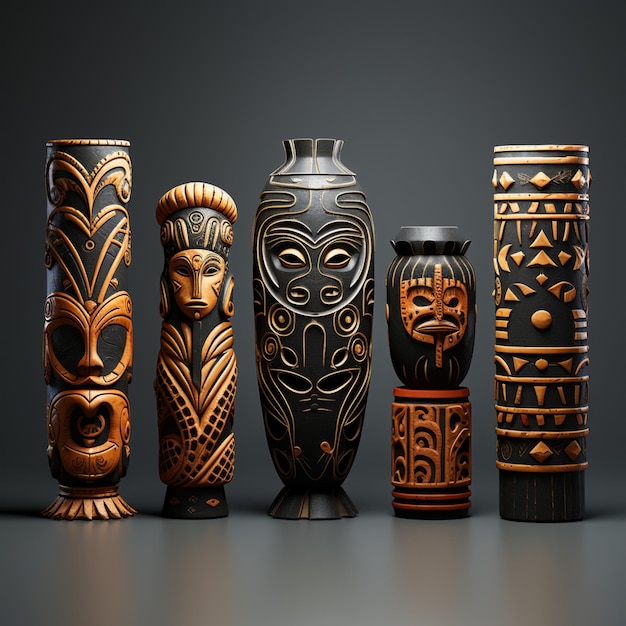 Foto elemento tribal africano estilizado