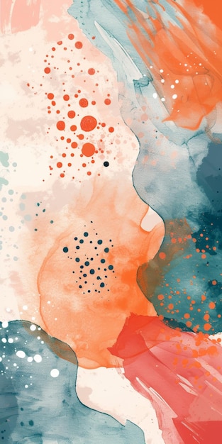 elementos abstratos em um fundo elegante com textura de aquarela