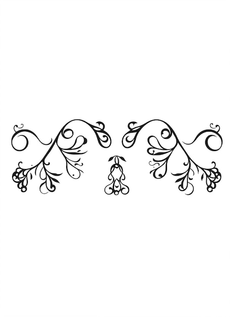 Elementos de borde de marco de motivos florales de decoración de divisores florales