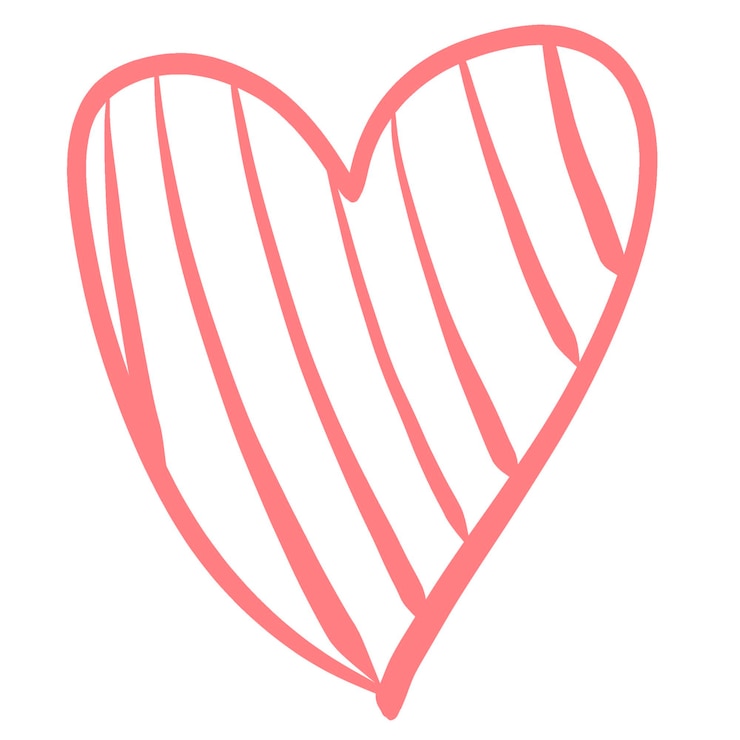 Foto elementos de corazón dibujados a mano en acuarela para pegatinas diseño decoración scrapbooking postales libros