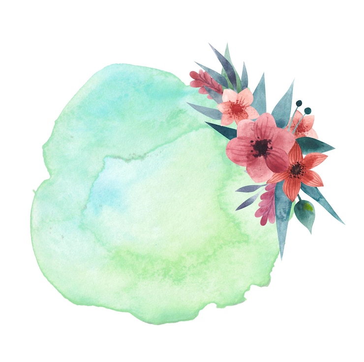Foto elementos de design aquarela