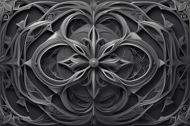 elementos de decoración de forma simétrica grises oscuras formas geométricas de los elementos Deco Abstract