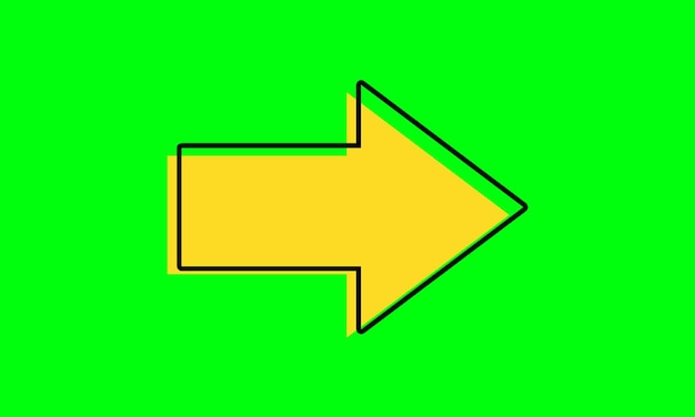 Foto elementos de diseño de flecha diseño de icono simple y fácil de usar porque utiliza una pantalla verde