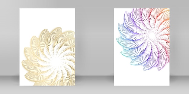 Elementos de diseño de folleto publicitario Elemento dorado abstracto sobre fondo blanco aislado Ilustración vectorial EPS 10 para plantilla folleto formato A4 diseño folleto tarjeta de menú de cafetería