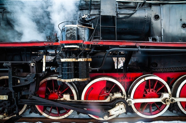 Foto elementos do motor da máquina antiga