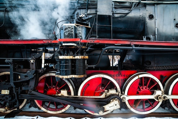 Foto elementos do motor da máquina antiga