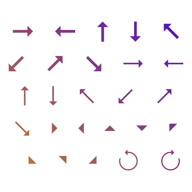 elementos de flecha efecto de gradiente foto conjunto de vectores jpg