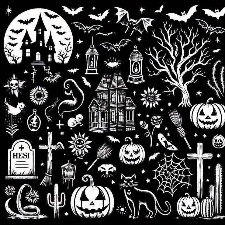 elementos de halloween