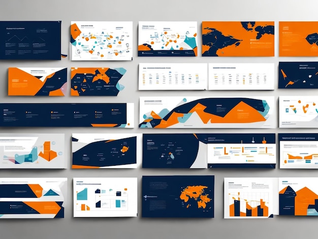 Elementos para infografías sobre un fondo blanco Plantillas de presentación Utilizar en la presentación folleto informe corporativo marketing publicidad informe anual