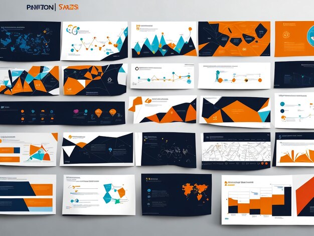 Elementos para infográficos em fundo branco Modelos de apresentação Utilização na apresentação Folheto relatório corporativo marketing publicidade relatório anual