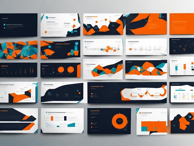 Foto elementos para infográficos em fundo branco modelos de apresentação utilização na apresentação folheto relatório corporativo marketing publicidade relatório anual