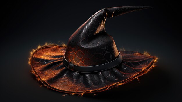 Elementos con temática de Halloween renderizados en 3D aislados en un fondo negro