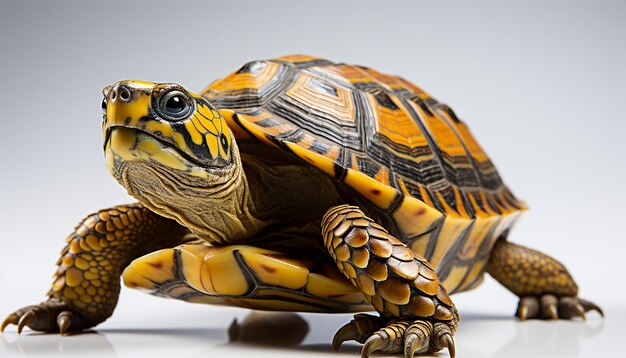 Foto elevação de tartaruga onetype vista frontal isolada