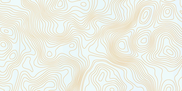 Elevación del contorno topográfico estilizado abstracto en líneas y contornos el mapa conceptual