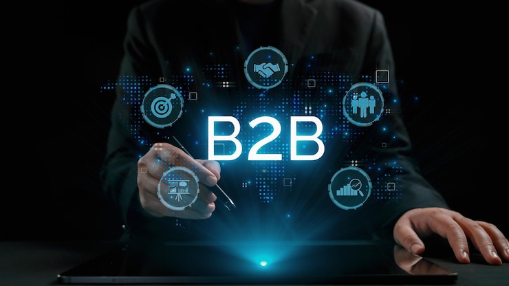 Foto elevar el éxito b2b en las empresas a los mercados comerciales uuid