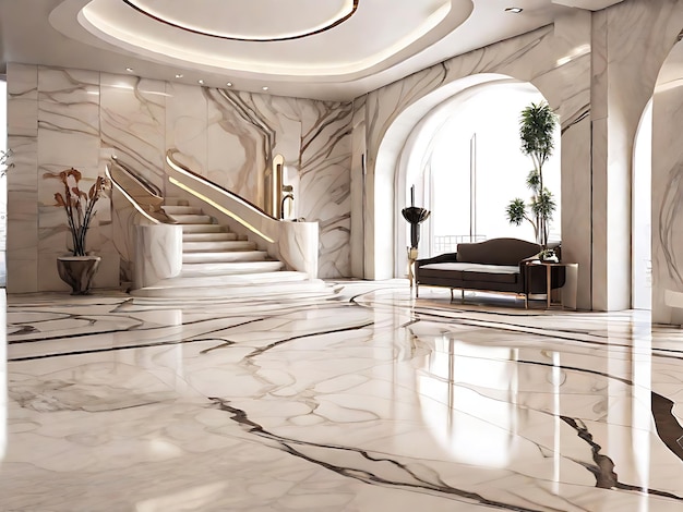 Foto eleve su espacio con el diseño interior de azulejos de mármol de primera calidad.