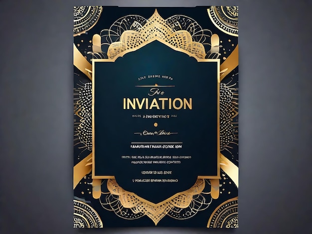 Eleve su evento con nuestra moderna plantilla de volante de invitación Perfección del diseño abstracto