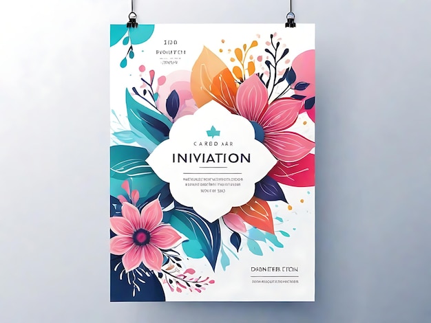 Eleve su evento con nuestra moderna plantilla de volante de invitación Perfección del diseño abstracto