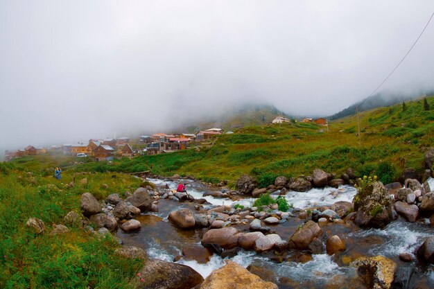 Foto elevit plateau é o lugar mais bonito do mar preto rize turquia