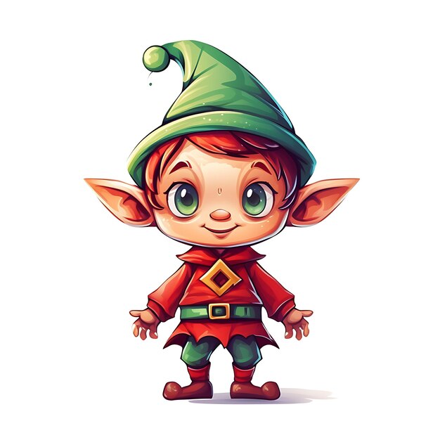 Foto elfo natal 3d personagem de conto de fadas de natal personagem de elfo ilustração 3d feliz natal elfo