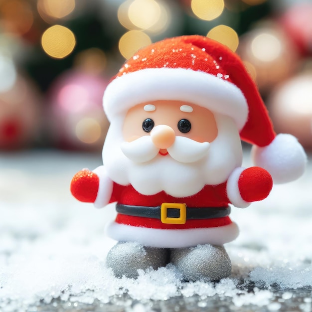 Elfos de papai noel brinquedo na neve decoração de natal fundo de natal para mídias sociais