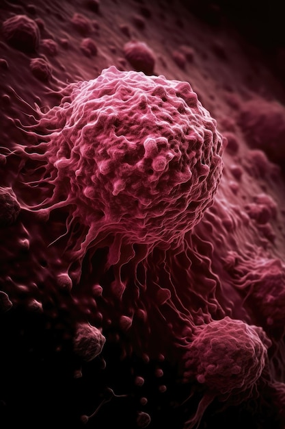 Eliminierung rosafarbener Krebszellen in hoher Auflösung