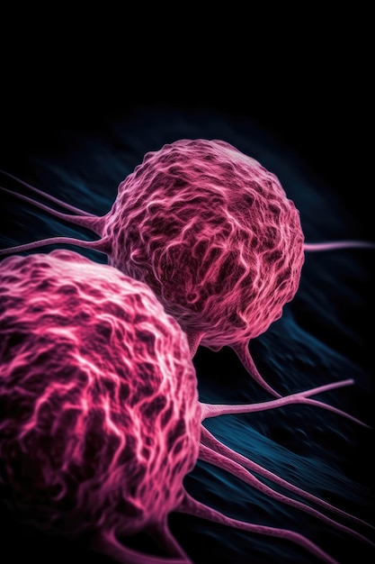 Eliminierung rosafarbener Krebszellen in hoher Auflösung