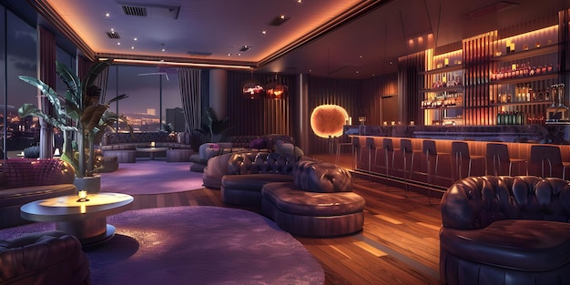 Elite Nightclub VIP Lounge Background Área VIP exclusiva na boate Ai Gerado