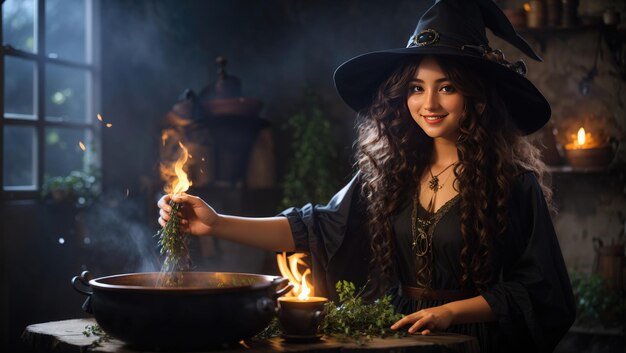 Foto elixir de bruxaria encantamento de uma feiticeira