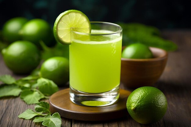 Foto el elixir del deleite de la lima el jugo de la lima