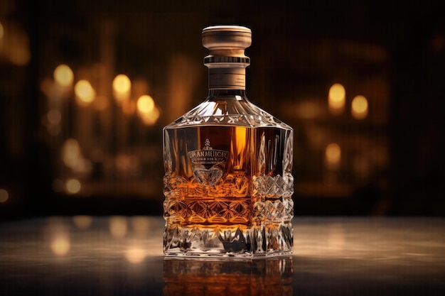 El Elixir Estético Un Vaso de Whisky Exquisito Generado por IA