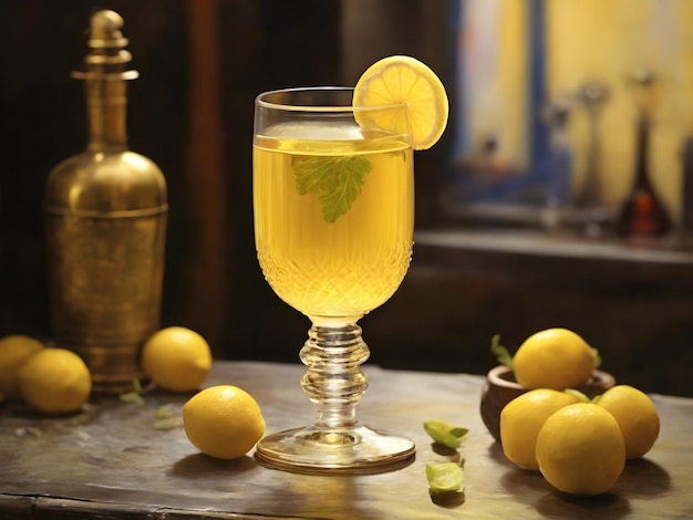 Elixir de oro Un vaso de pastis